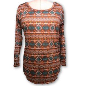 Pink Owl Women's Top Long Sleeve boho Tunic.